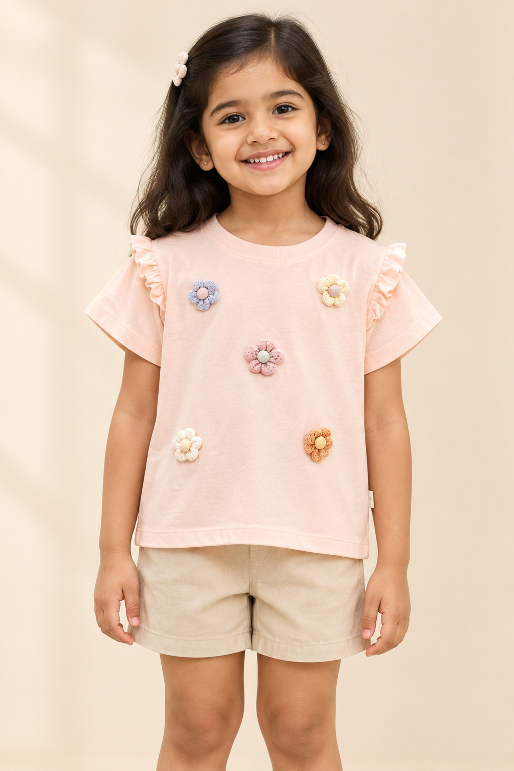 Girls' Printed Short-Sleeve Summer T-Shirt