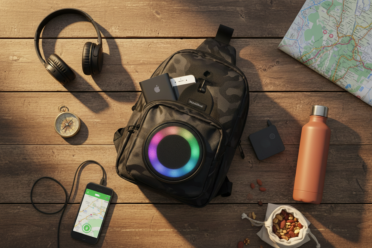 NomadBeat 3-in-1 Pro β Bluetooth Speaker + Powerbank + LED | Travel Essential