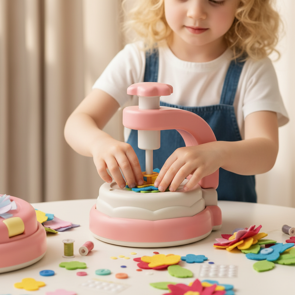 DIY Flower Making Kit for Kids – Creative Handmade Flower Craft Toy with Press Machine