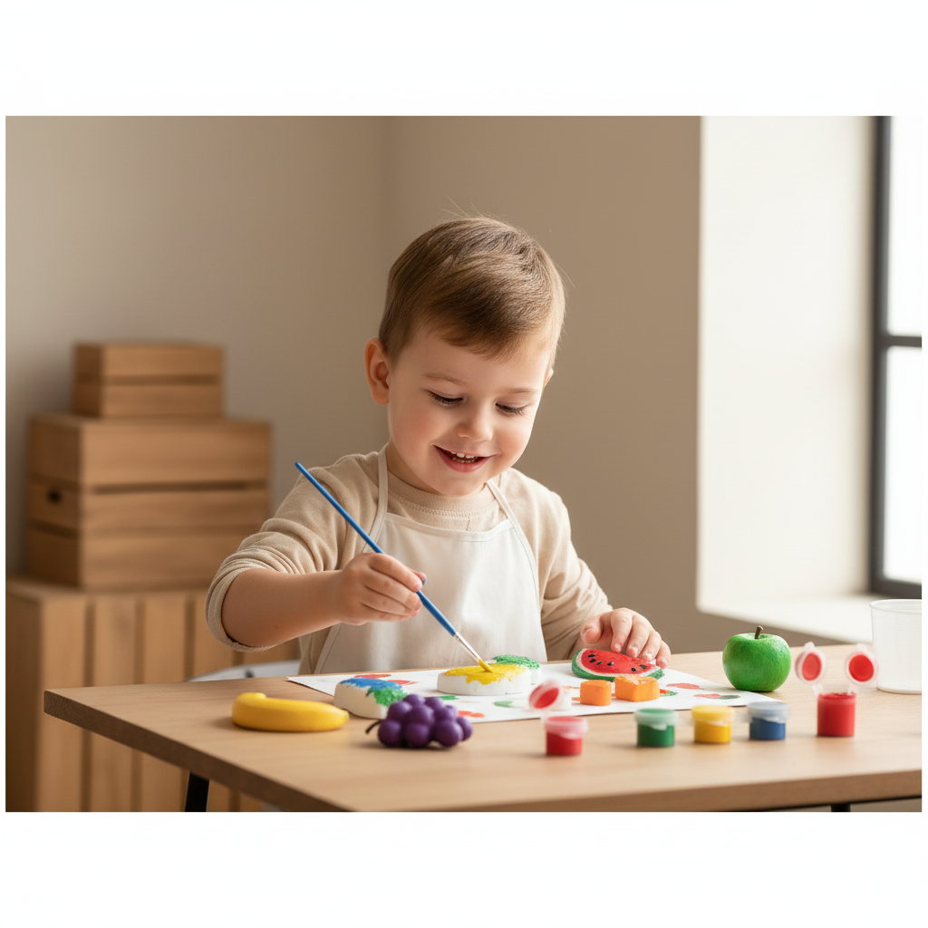 DIY Mould & Paint Fruit Art Kit for Kids