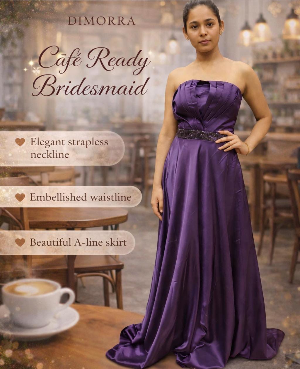 The Seraphina Strapless A-Line Gown