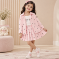 3-Piece Lapel Bow Print Suit