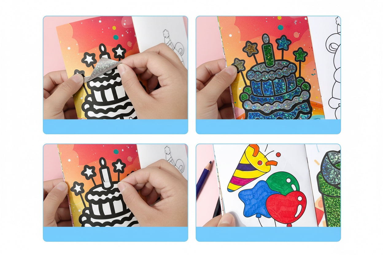 DIY Magic Foil Art & Coloring Craft Kit for Kids