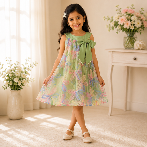 3D Petal Patchwork Dress