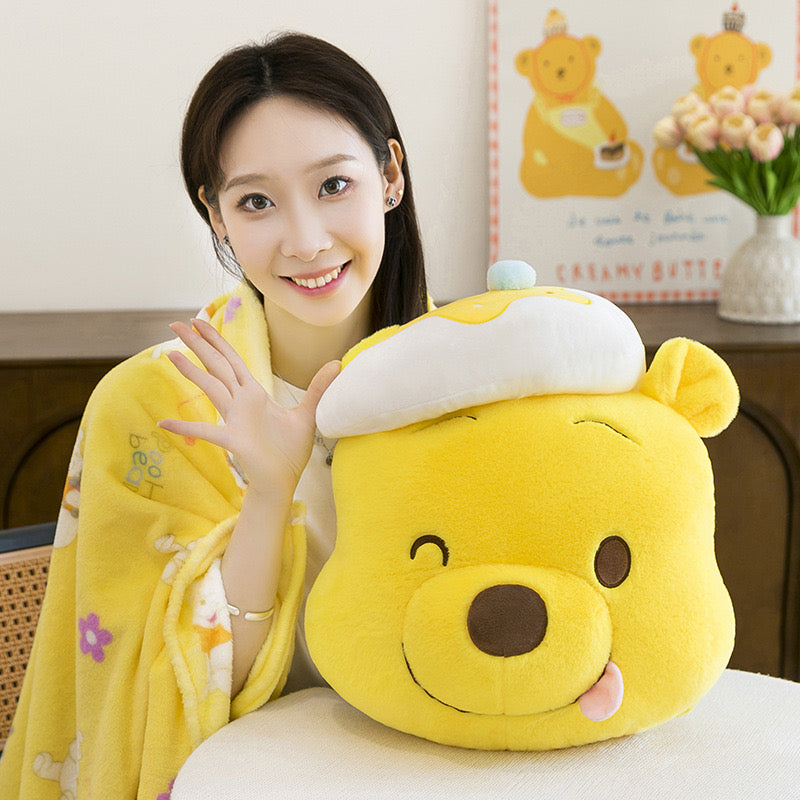 Cute Animal Plush Pillow with Blanket (2-in-1)