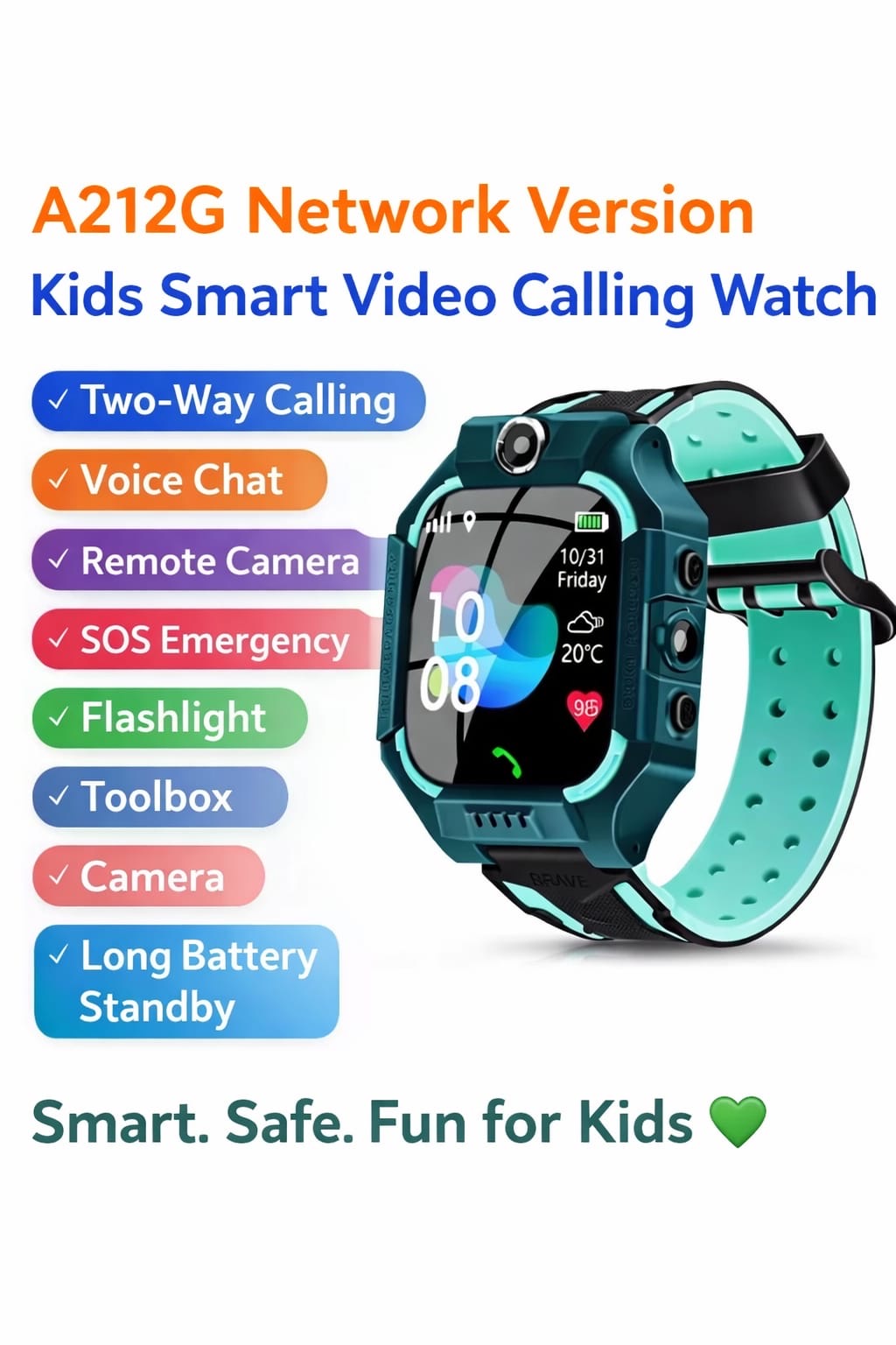 4G Smart Video Calling Watch with GPS & SOS