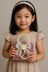 New Pearl Bow Little Fragrance Mini Girls Princess Pearl Handheld Crossbody Accessories Bags Wholesale