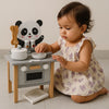 Play House Simulation Wooden Kitchenware - Adorable Panda Stove for Little Chefs!