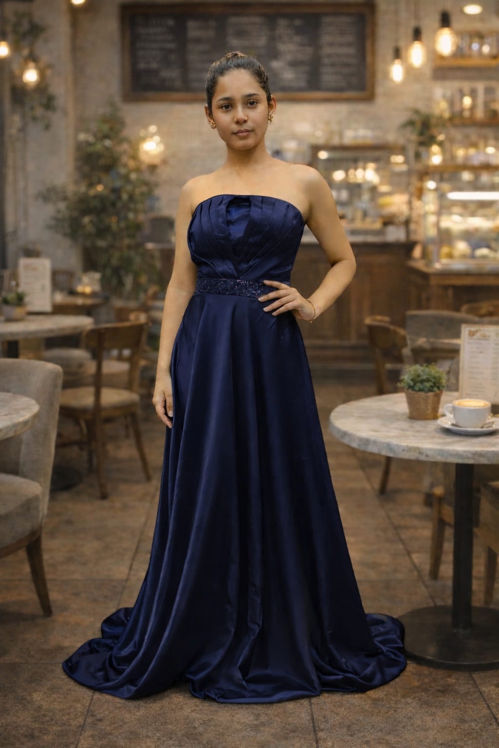 The Seraphina Strapless A-Line Gown