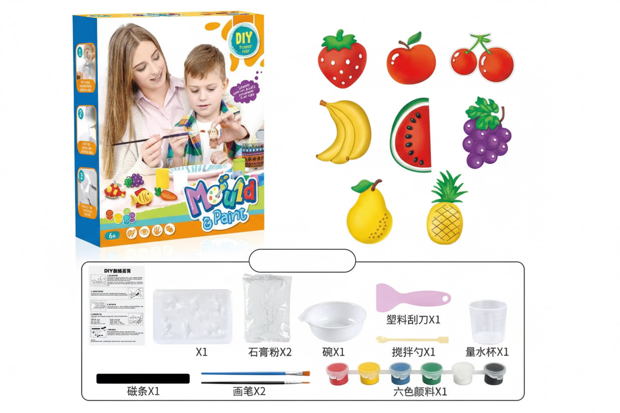 DIY Mould & Paint Fruit Art Kit for Kids