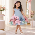 Blue Sleeveless Fashion Princess Dress