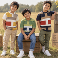 Boys Color Block Knit T-Shirt