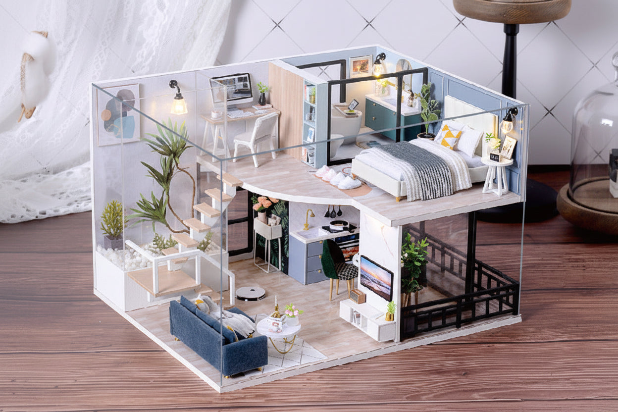 Handmade Miniature LED Dollhouse