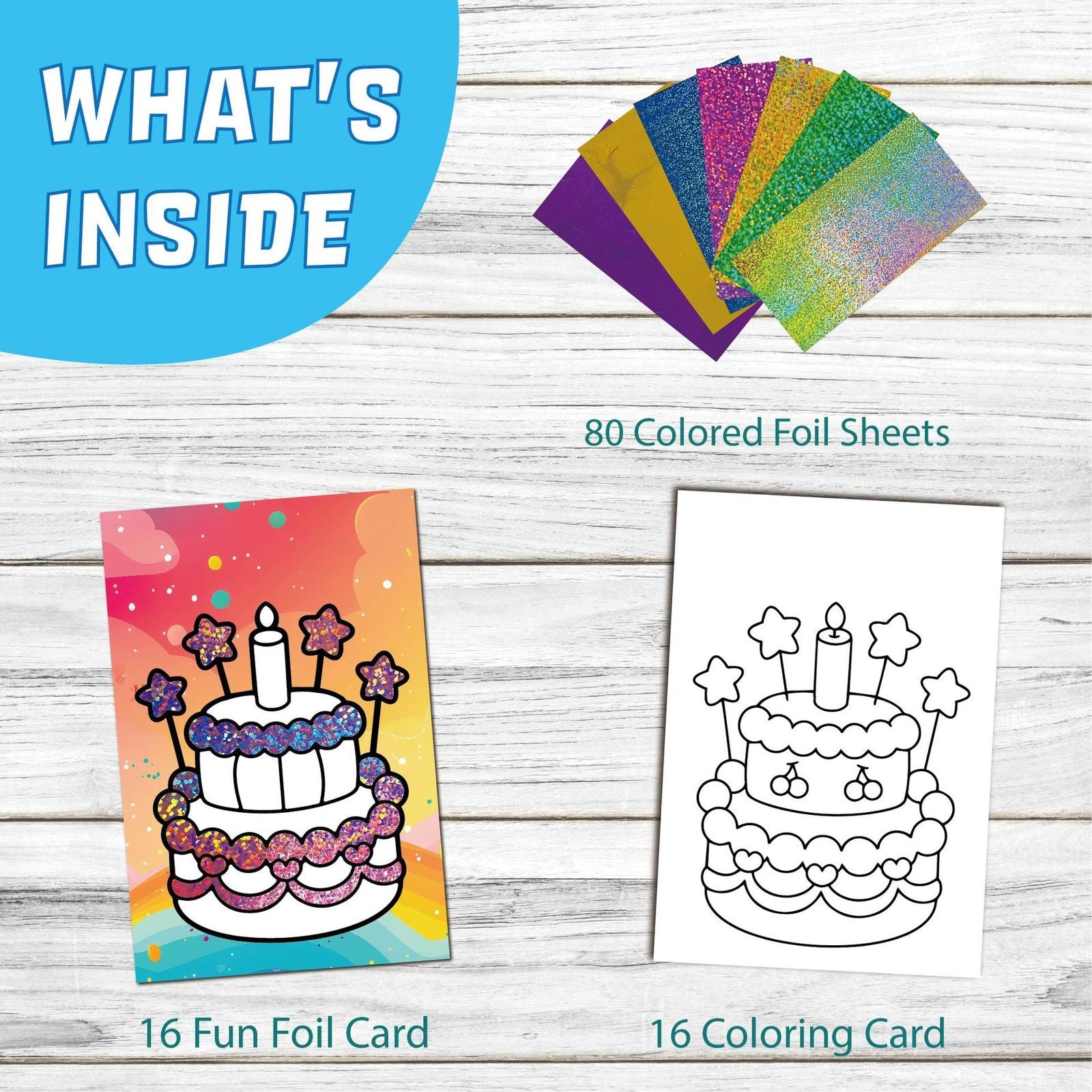 DIY Magic Foil Art & Coloring Craft Kit for Kids