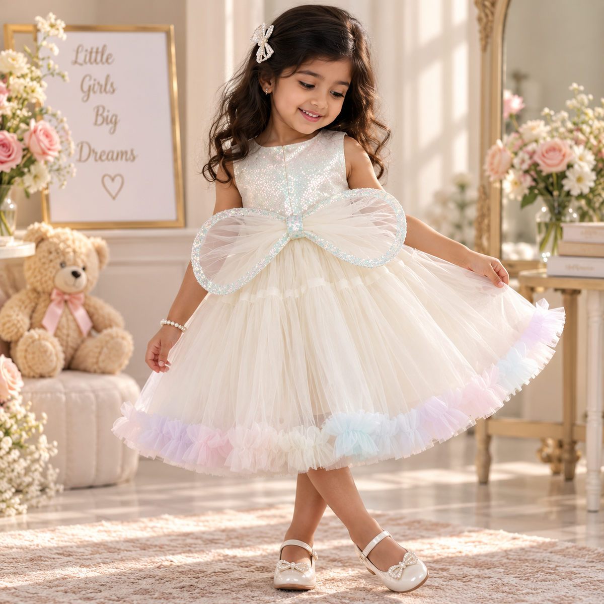 Disney-Inspired Enchanted Butterfly Fairy Dress - Girls' 2025 Birthday Gauze Gown