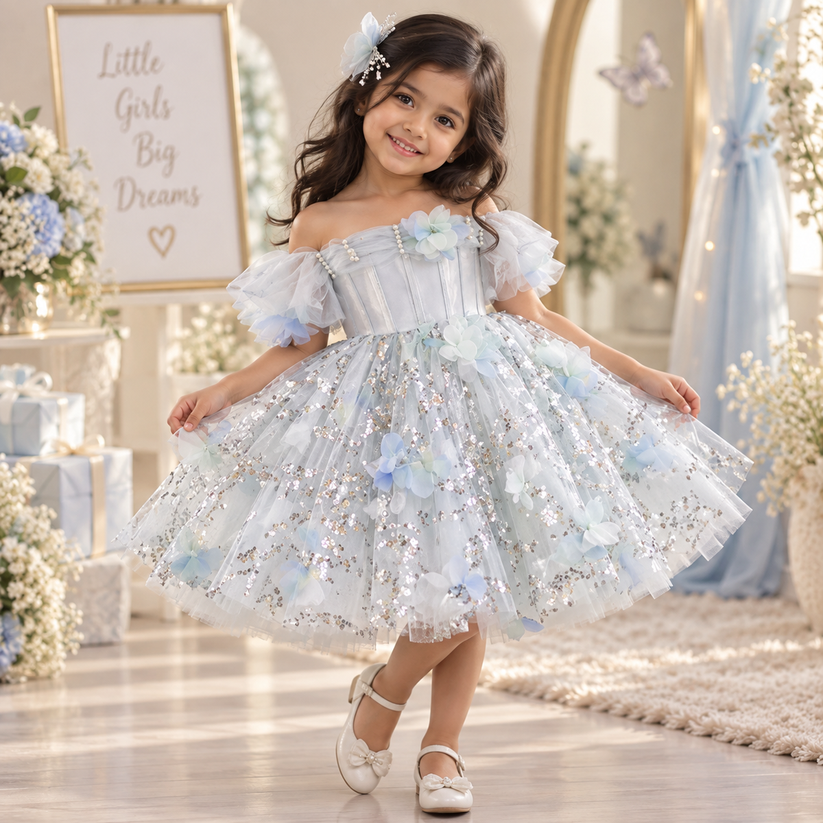 Disney-Inspired Enchanted Spring Princess Dress for Piano Recitals and Special Occasions