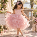 Disney-Inspired Girls' Gradient Cake Princess Dress - Spring/Summer 2026 Collection