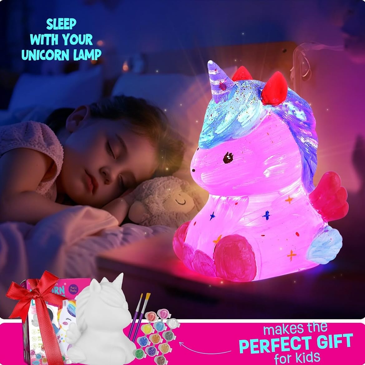 DIY  Lamp Painting Kit for Kids – Paint Your Own Night Light Craft Set