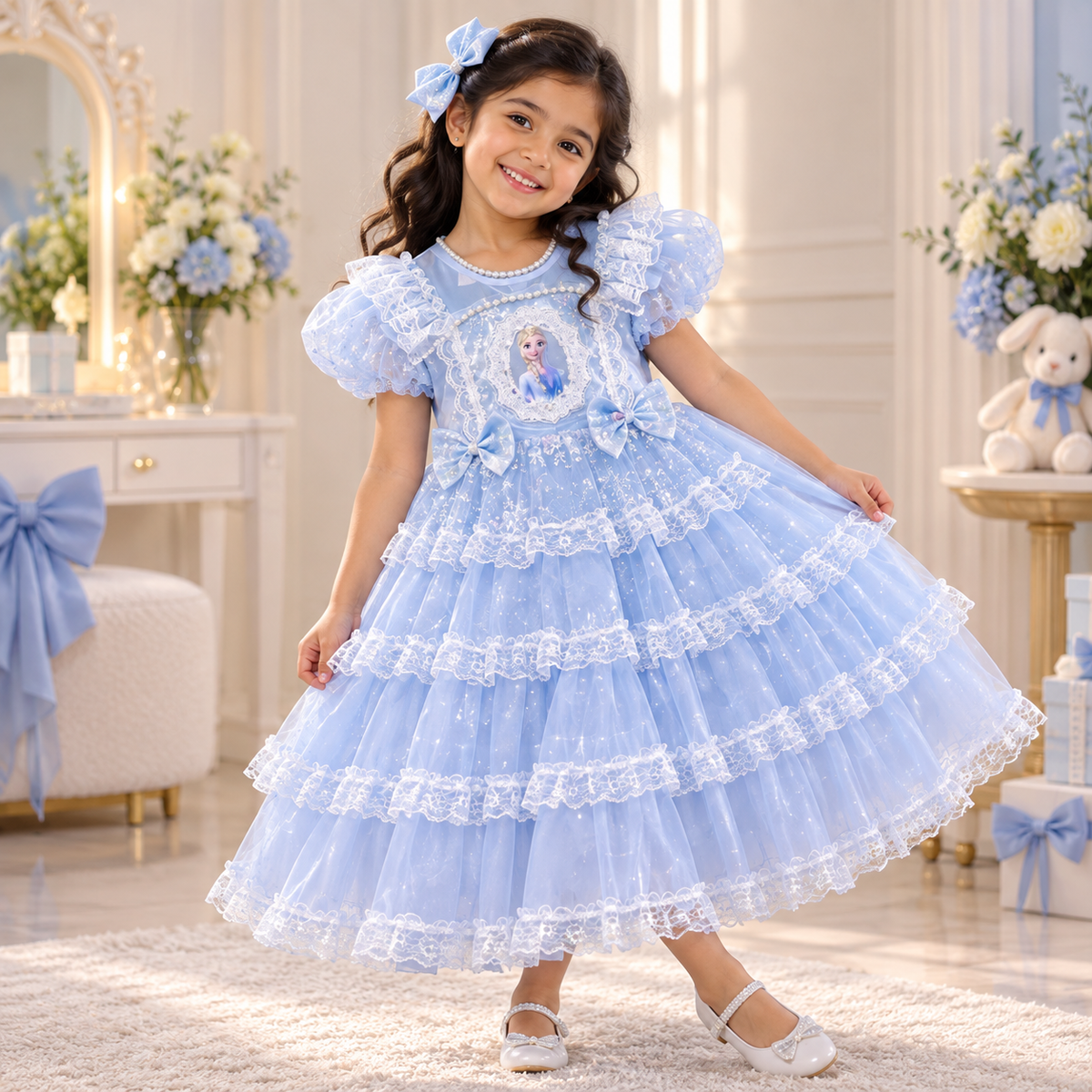 Elsa & Aisha Princess Sweater Dress Set