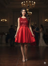 Scarlet Sparkle Cocktail Dress