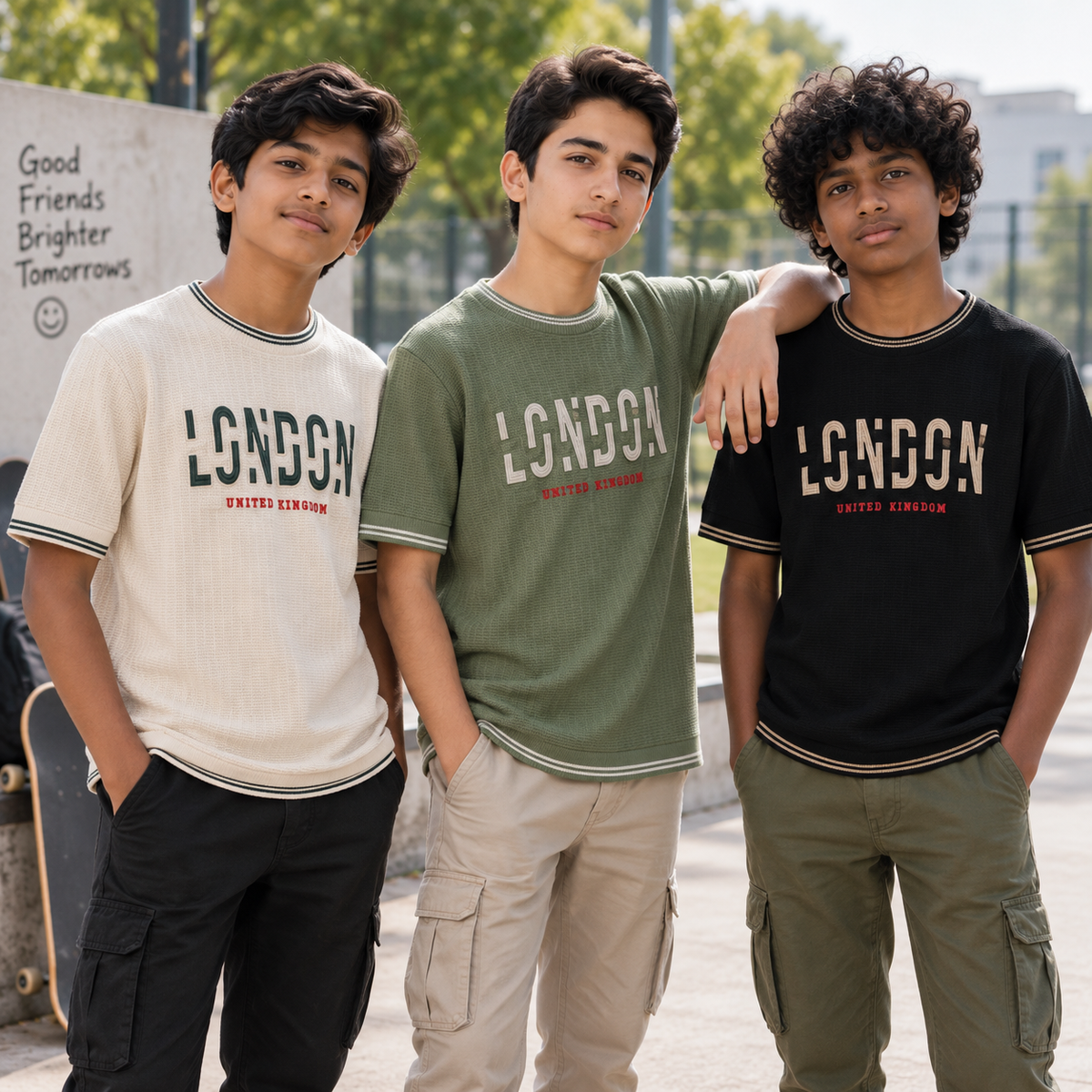 LONDON RIBBED T SHIRT FOR BOYS