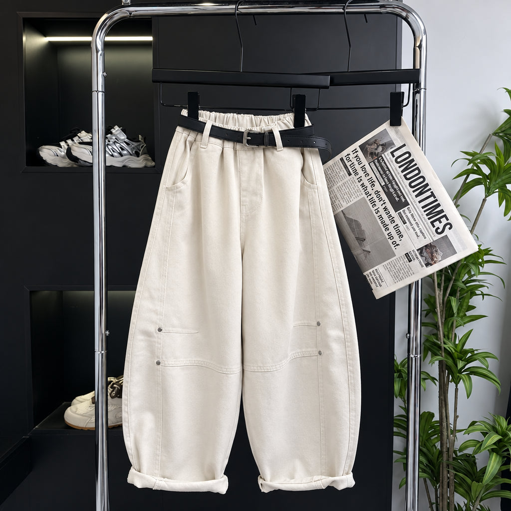 New Spring and Autumn Children's Casual Pants, Fashionable Loose Versatile Korean Style Scythe Pants L
