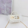 New Pearl Bow Little Fragrance Mini Girls Princess Pearl Handheld Crossbody Accessories Bags Wholesale