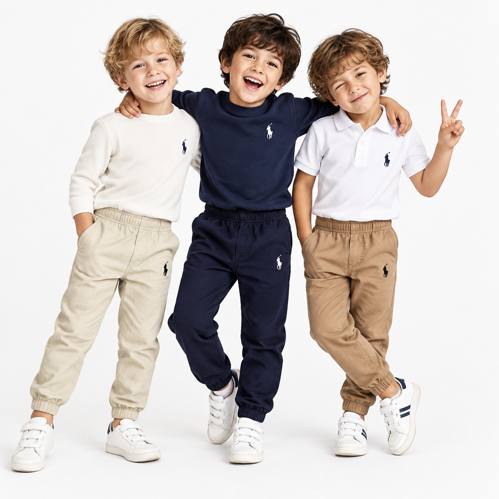 Kids' Cotton Straight-Leg Pants – Boys & Girls
