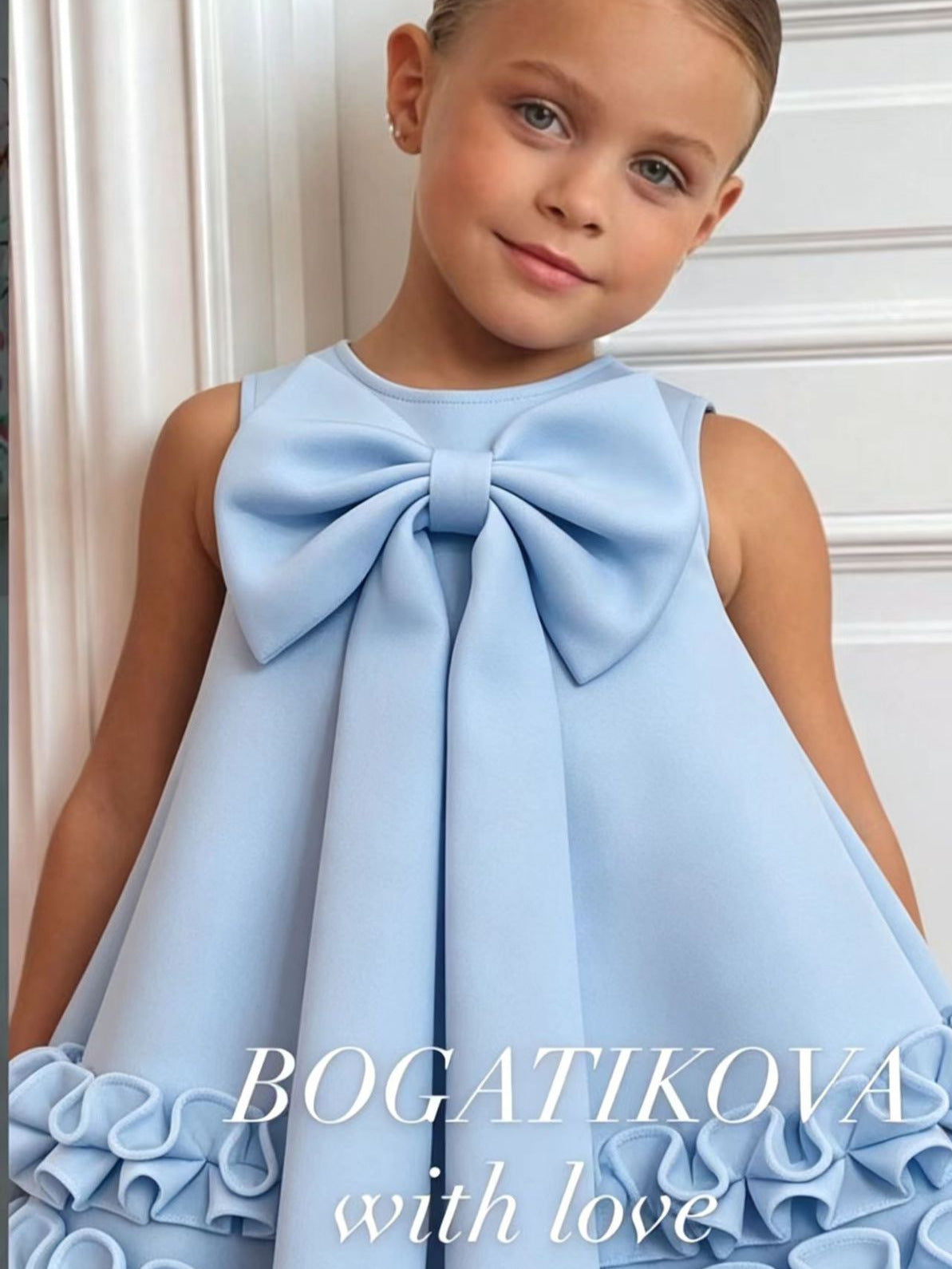 Enchanted Disney-Inspired Princess Birthday Dress for Girls - Elegant Bow Detail