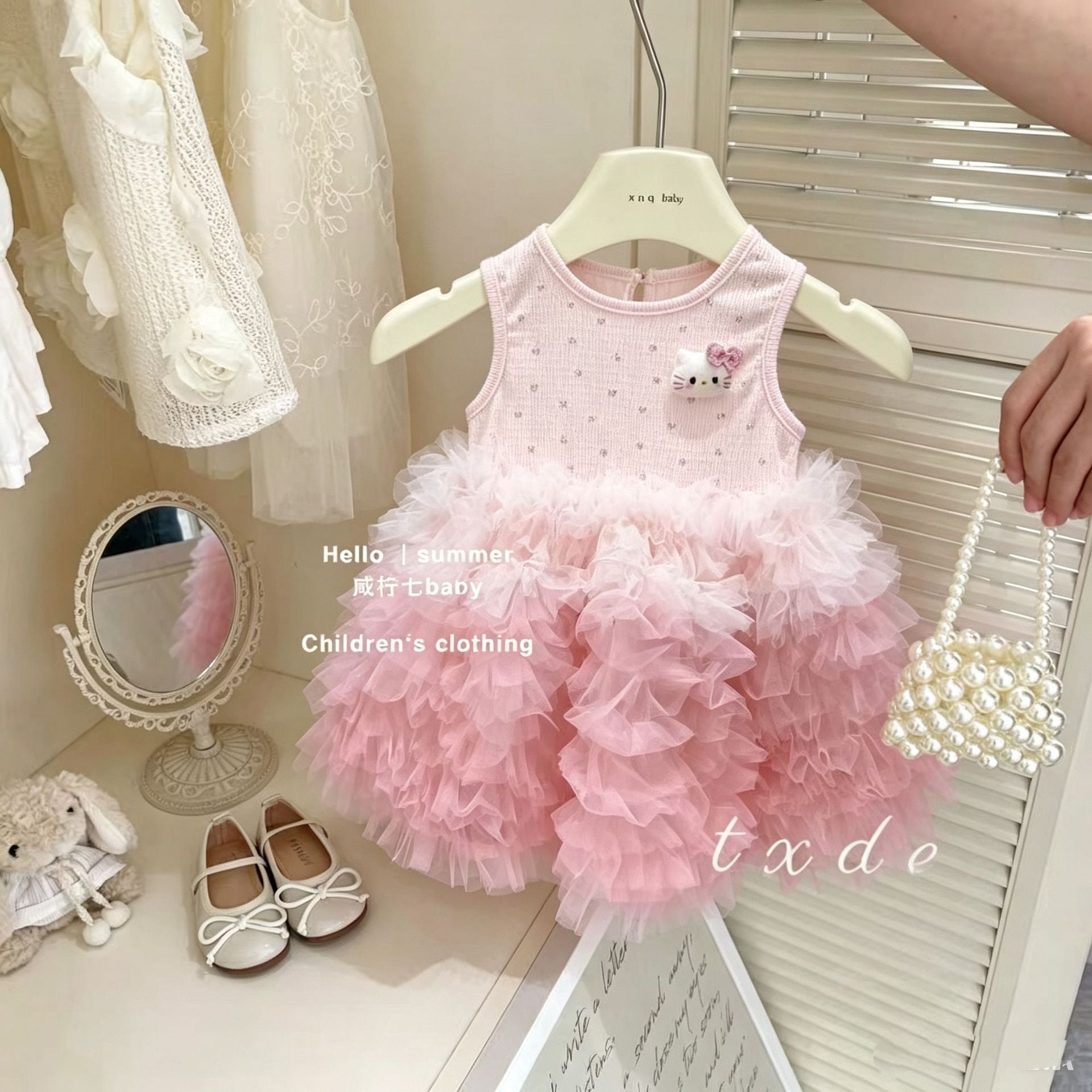 Disney-Inspired Enchanted Mesh Summer Dress for Baby Girls - 2026 Collection