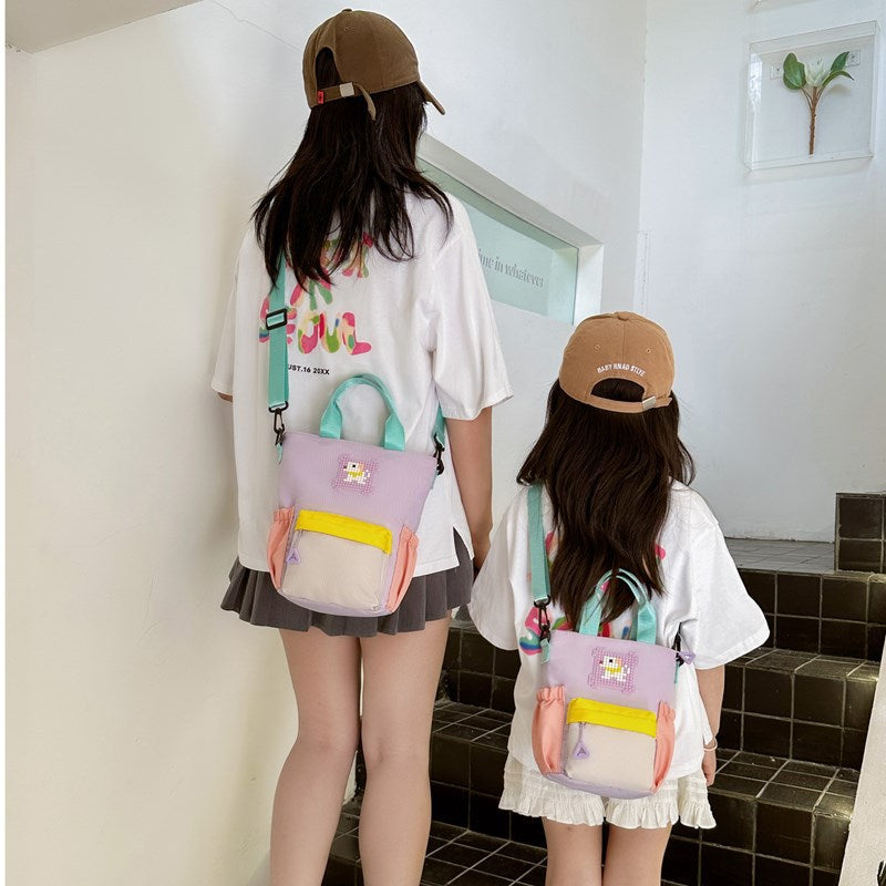 Parent-child Color Crossbody Bag Internet Popular Outdoor Sports Shoulder Bag Creative Practical Travel All-match Mother Children's Bag