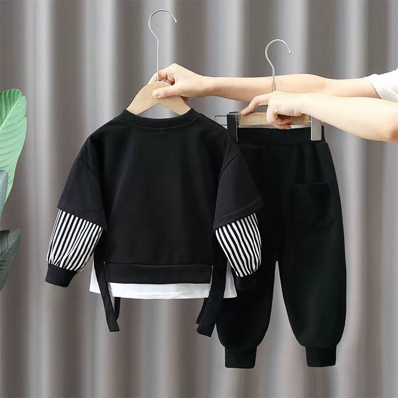 Boys' Outfit Spring and Autumn 2026 New Stylish Fashion Clothes Trendy Baby Spring Internet Celebrity Trendy Sweatshirt