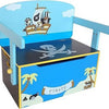 Pirate theme children's toy cabinet lively blue and yellow color storage cabinet