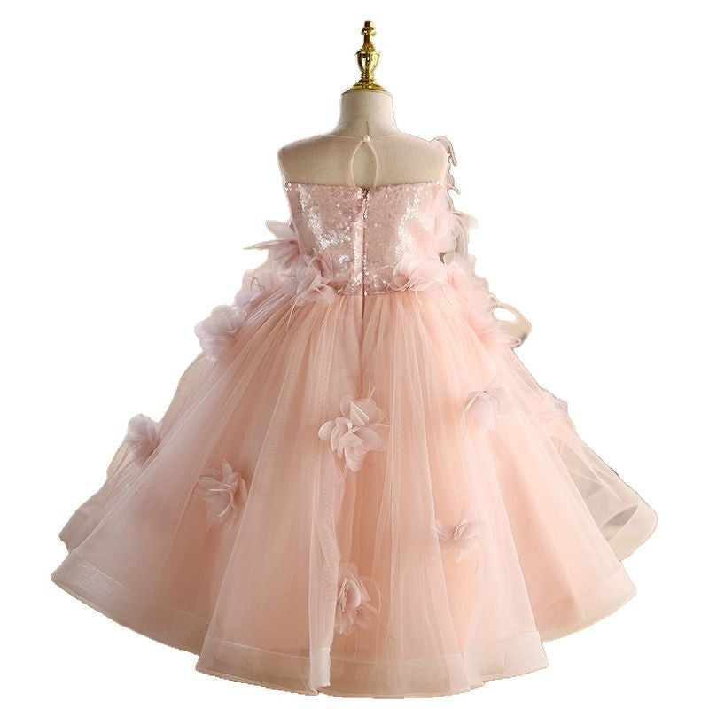 Children's Dress Princess Dress Little Girl's Birthday Evening Dress for Walking Piano Performance Dress Girl's Western-style Dress
