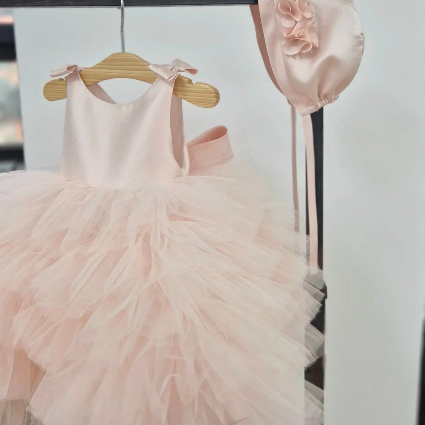 New Korean Style Mesh Baby Girl's One-Year-Old Dress, Birthday Style Flower Girl Princess Dress, Fluffy Gauze Cake Dress