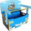 Pirate theme children's toy cabinet lively blue and yellow color storage cabinet