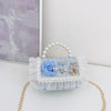 New Pearl Bow Little Fragrance Mini Girls Princess Pearl Handheld Crossbody Accessories Bags Wholesale