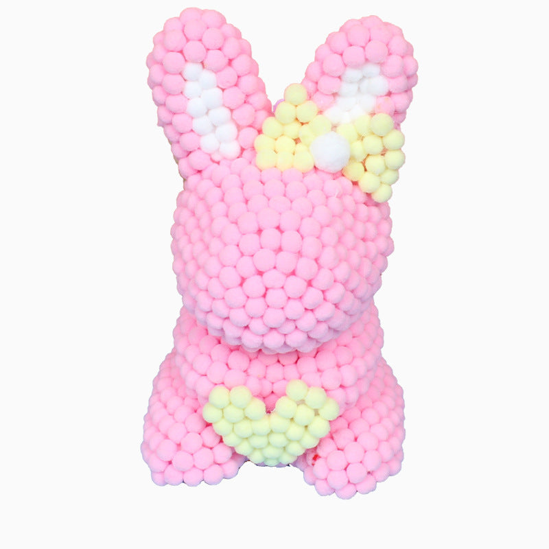 Fur Ball Bunny High School Autumn Festival Kids' Creative DIY Handmade Material Package