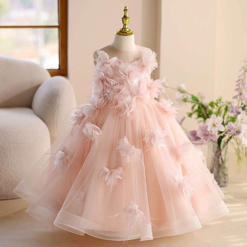 Enchanted Princess Birthday & Performance Gown for Little Girls