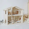 Children's Play House Kitchen Toy House Doll House Artificial House Castle House Wooden Birthday Gift for Boys and Girls