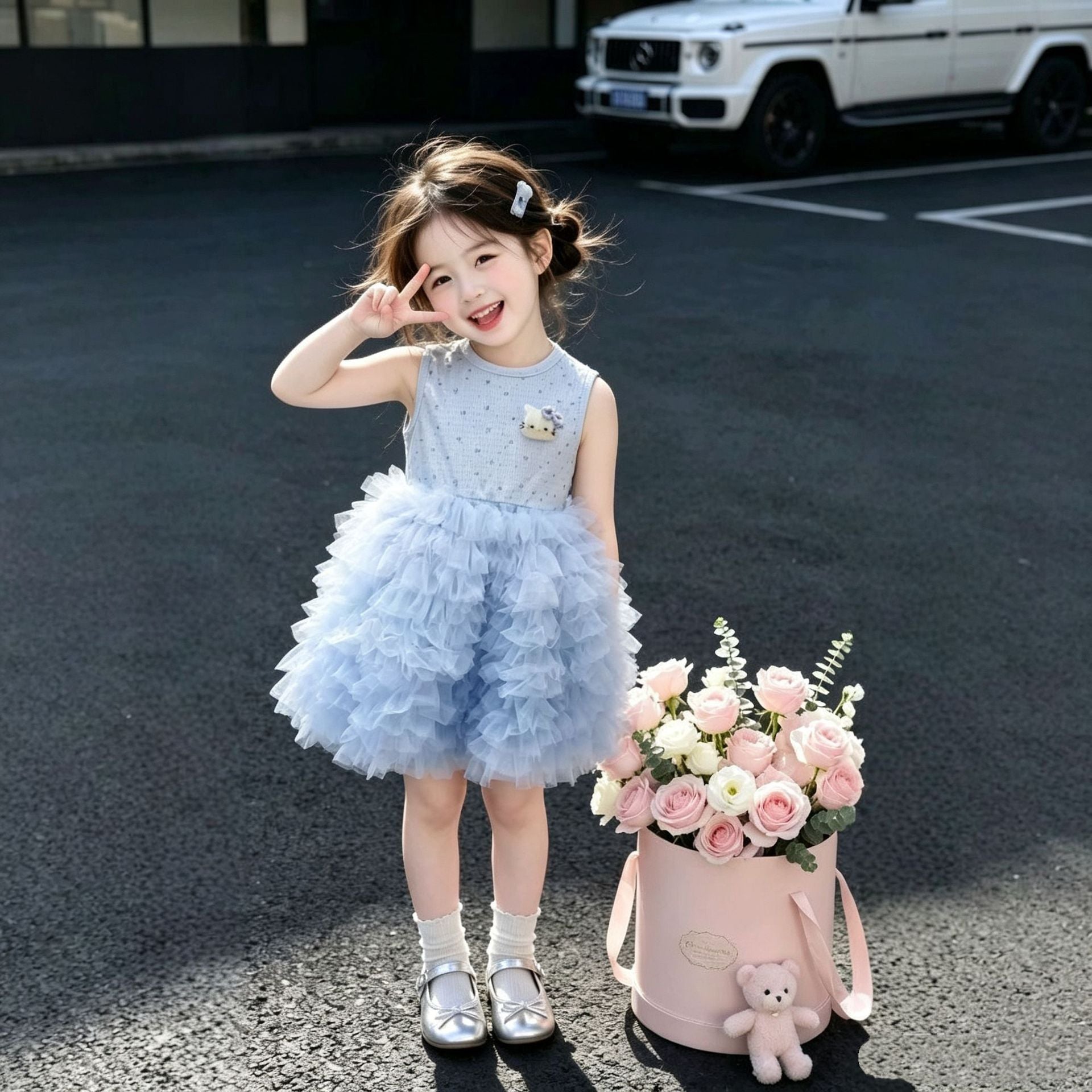 Disney-Inspired Enchanted Mesh Summer Dress for Baby Girls - 2026 Collection