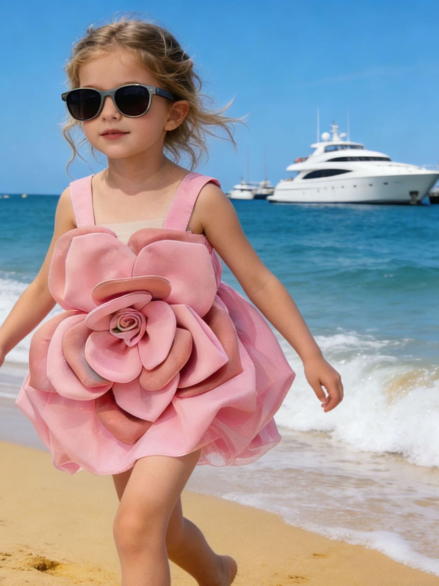 Disney-Inspired Enchanted Pink Floral Princess Dress for Baby Girls - Perfect Birthday & Flower Girl Attire