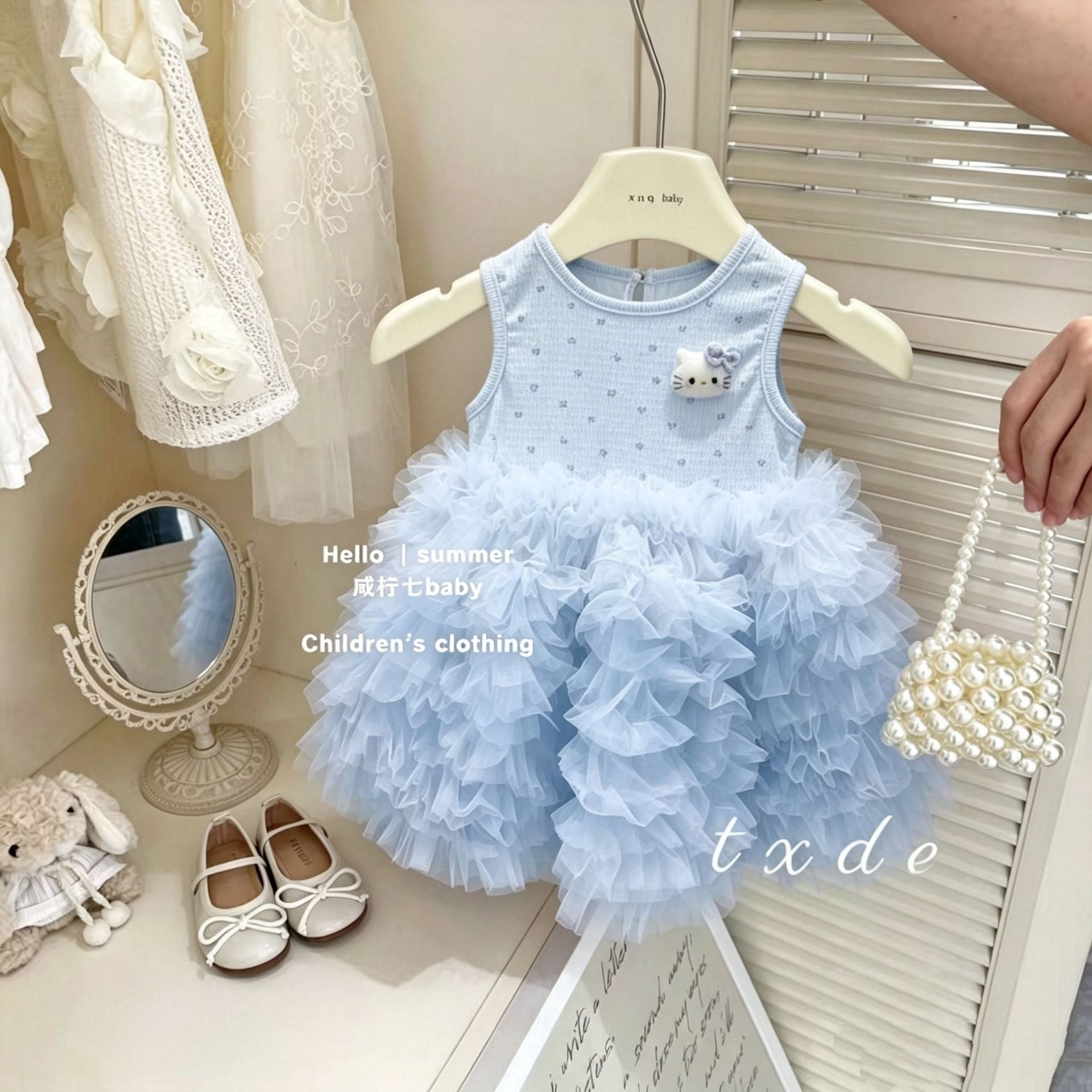 Disney-Inspired Enchanted Mesh Summer Dress for Baby Girls - 2026 Collection