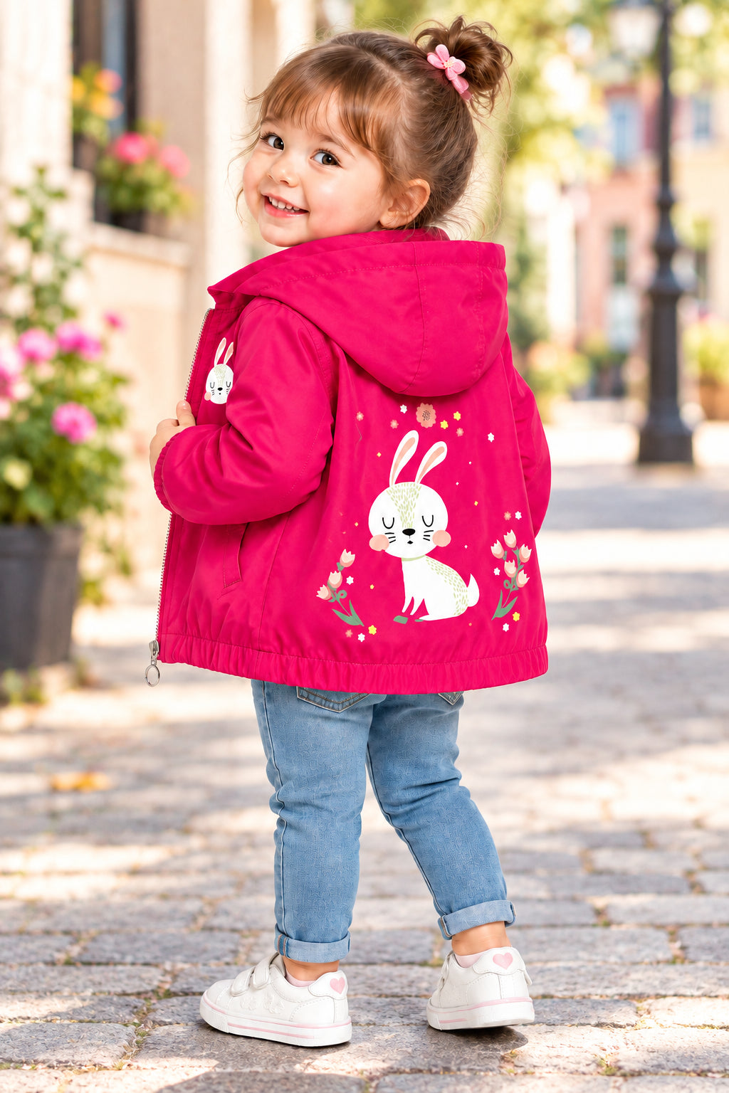 2023 Autumn New girls' coat children's windbreaker jacket baby girls' casual cardigan girls' hooded top