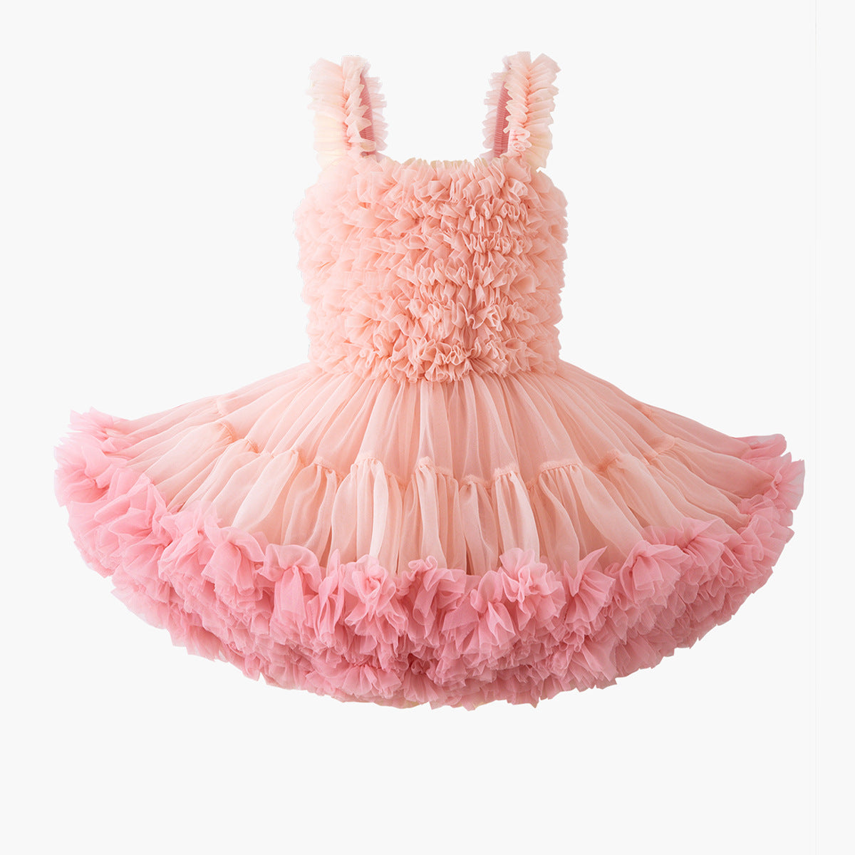 Girls' Mesh Tutu Dress, Festival Dance Performance Costume, Children's Princess Dress, Baby Girl's First Birthday Dress