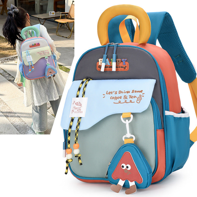 Children's Schoolbags New Style Cute Cartoon Backpacks for Boys and Girls Aged 3-6 Years Old Lightweight Weight-Reducing Backpacks Kindergarten Schoolbags