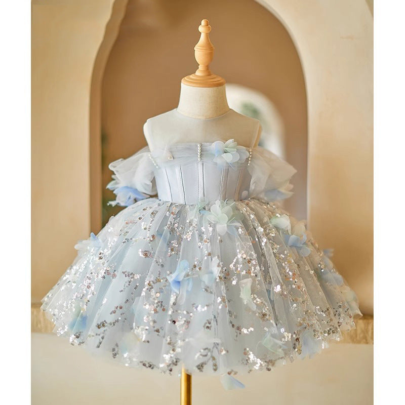Disney-Inspired Enchanted Spring Princess Dress for Piano Recitals and Special Occasions