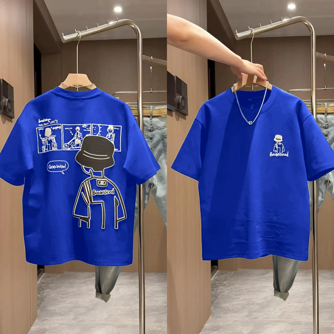 100% Pure Cotton Children's T-Shirt Short-Sleeve Export Quality New Spring and Summer Style for Older Boys Summer Half-Sleeve Top Trendy T-Shirt