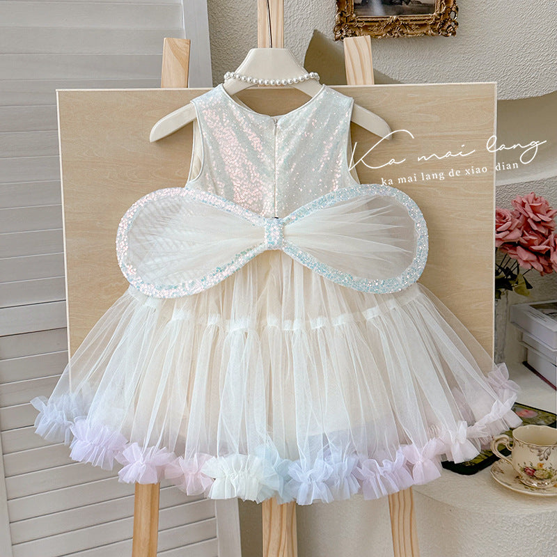 Disney-Inspired Enchanted Butterfly Fairy Dress - Girls' 2025 Birthday Gauze Gown