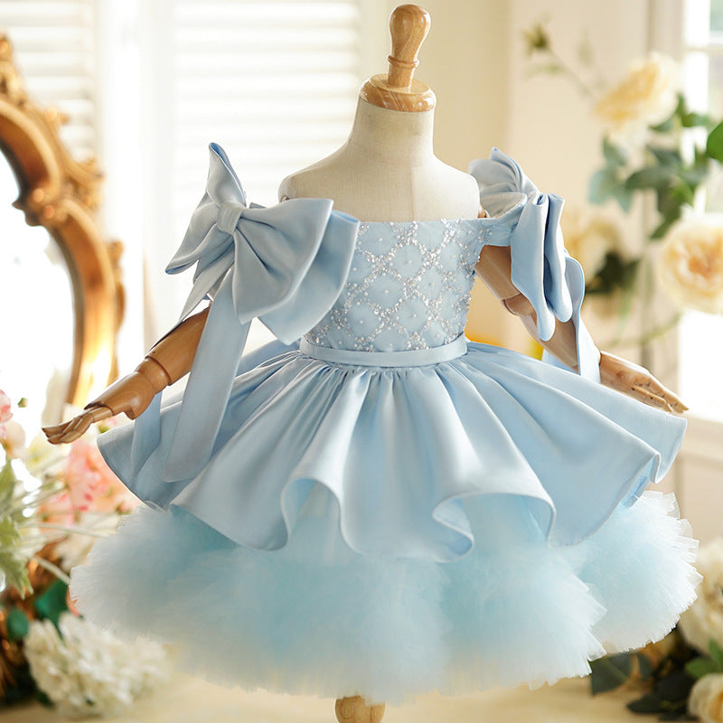 Children's Dress Princess Dress Birthday Evening Dress Piano Performance Dress Girls' Dress Host One Year Old Dress